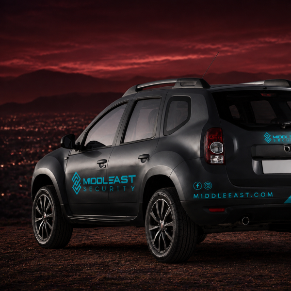 Middle East Security branded vehicle